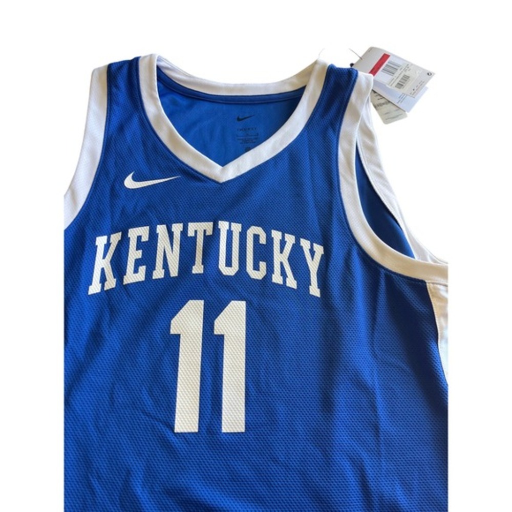 Nike Kentucky Wildcats Khalil‎ Perry 11 Basketball Jersey Blue Mens Large NEW - Picture 3 of 7